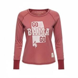 Retro Brand Red Long Sleeve Alabama Graphic Tee Ladies S